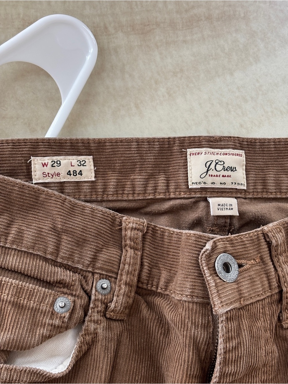 J. Crew Men's Corduroy Pants in Warm Brown